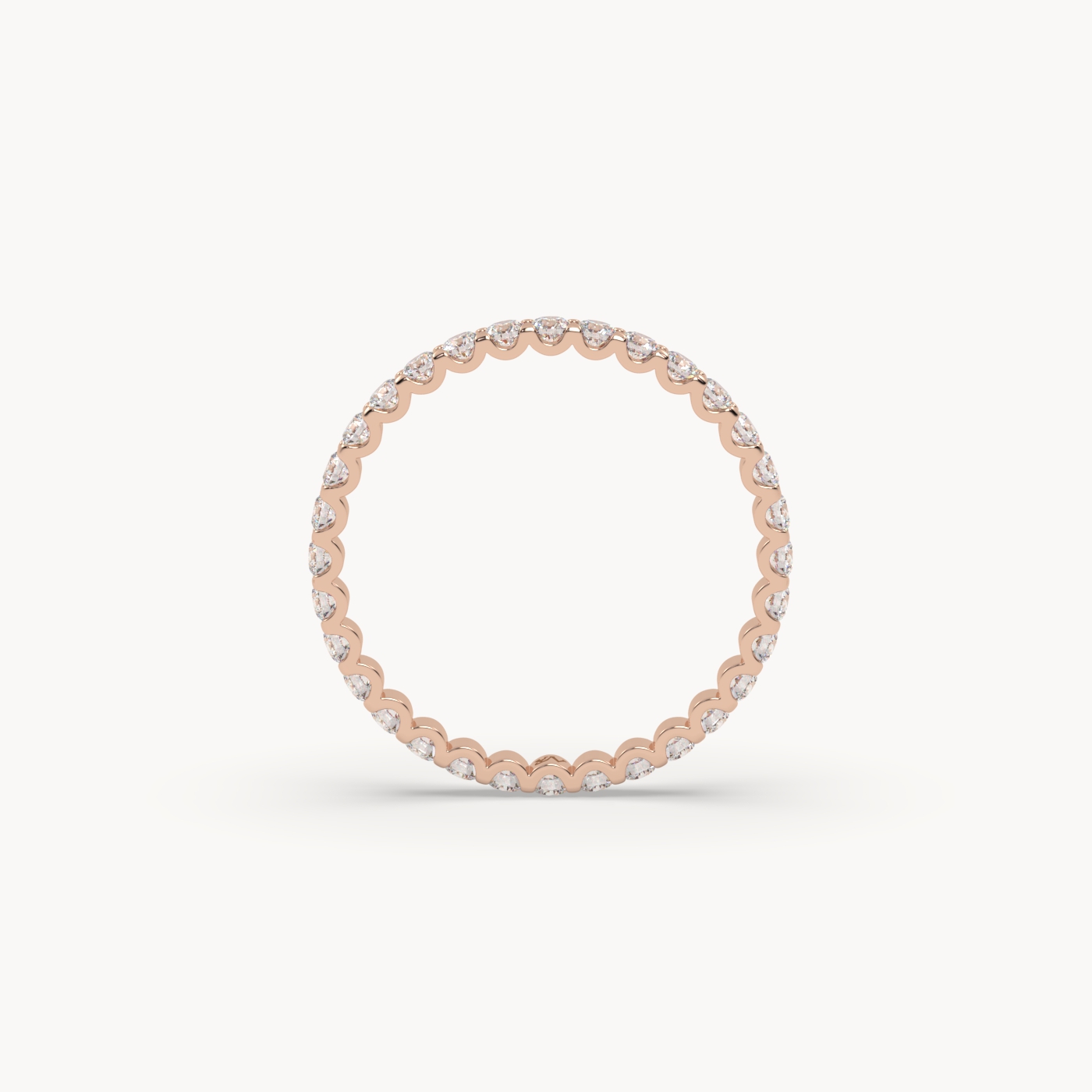 18k rose gold  round cut diamond eternity ring – 0.70ct total