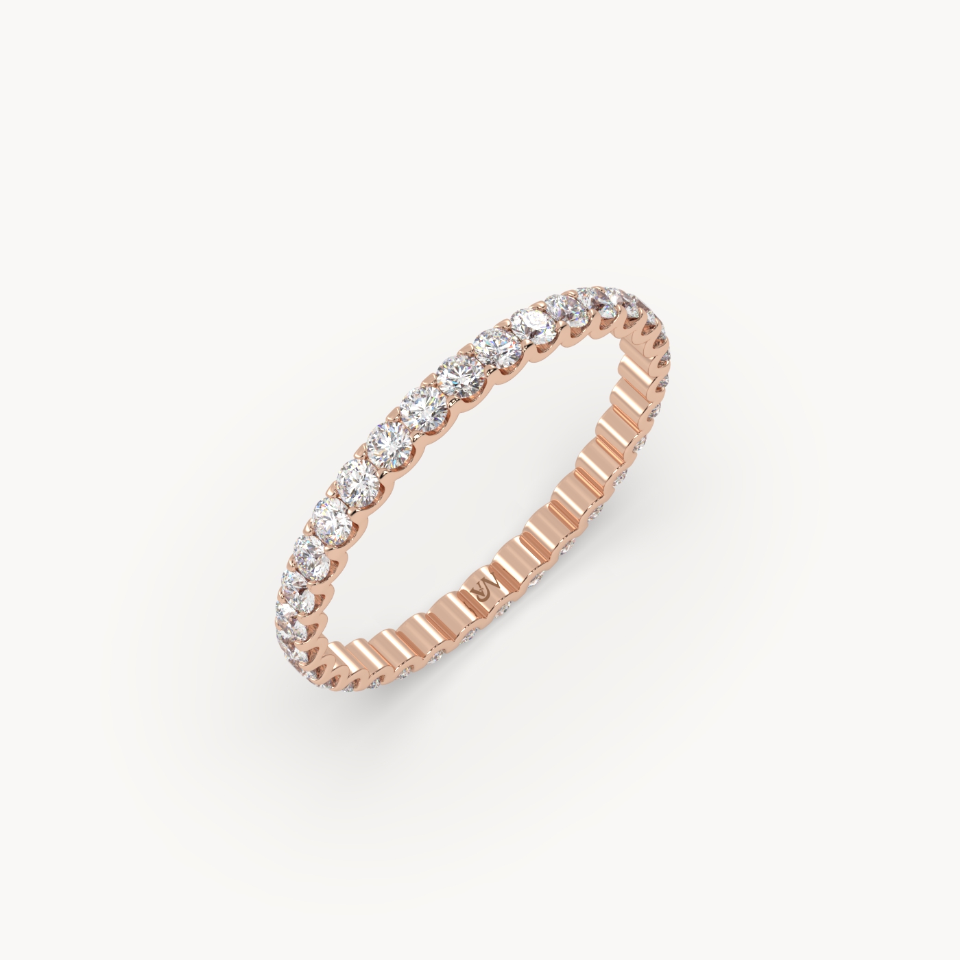 18k rose gold  round cut diamond eternity ring – 0.70ct total
