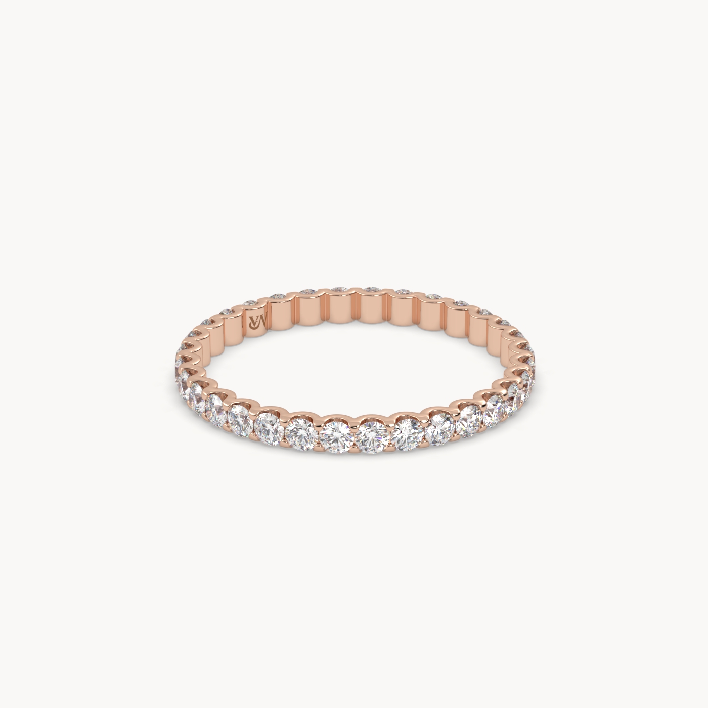 18k rose gold  round cut diamond eternity ring – 0.70ct total