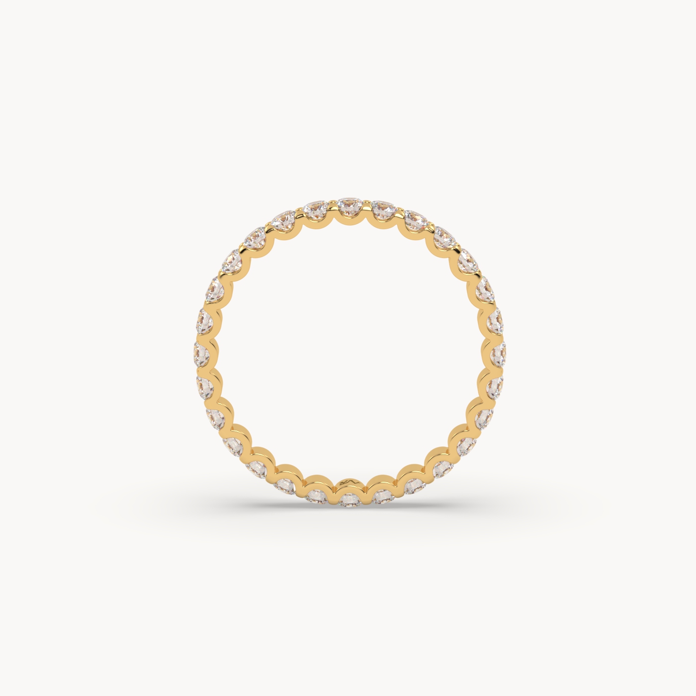 18k yellow gold  round cut diamond eternity ring – 1ct total