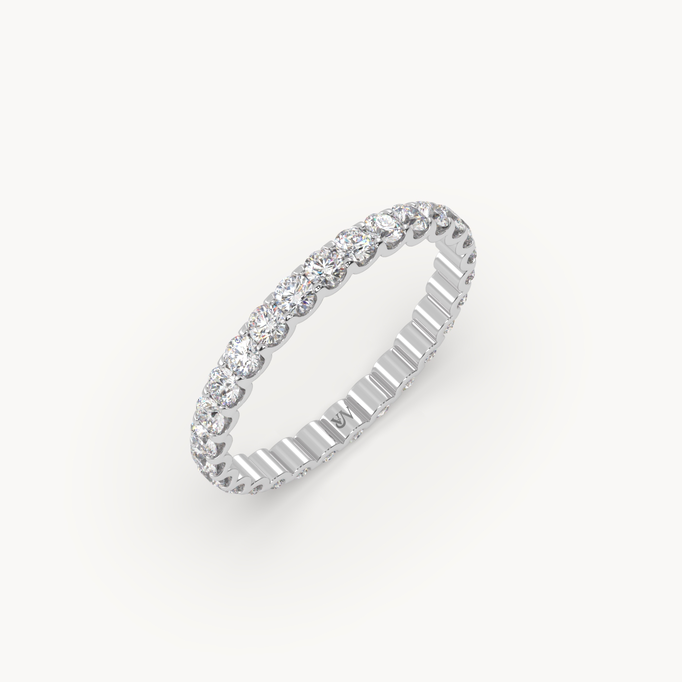 pt platinum  round cut diamond eternity ring – 1ct total