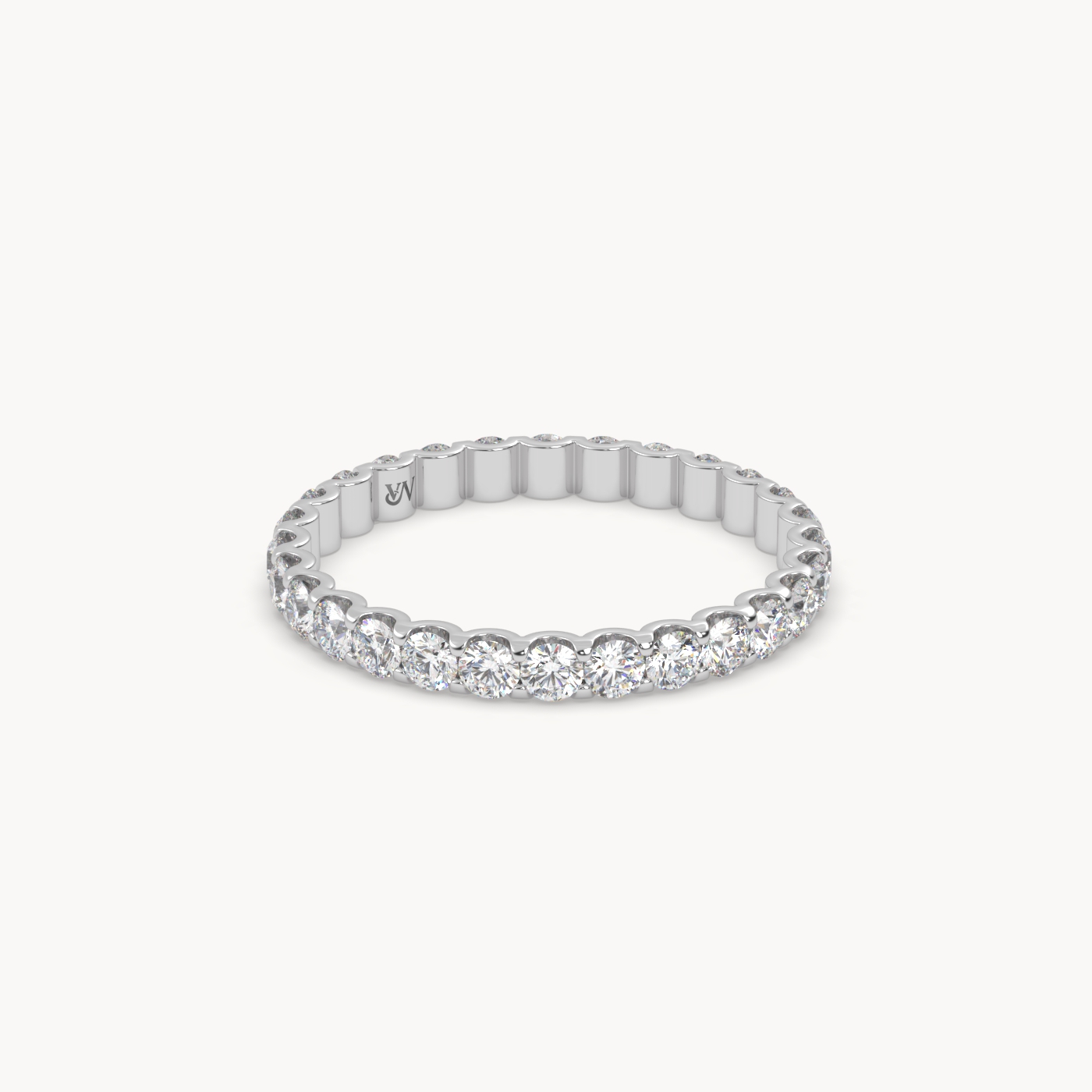 pt platinum  round cut diamond eternity ring – 1ct total