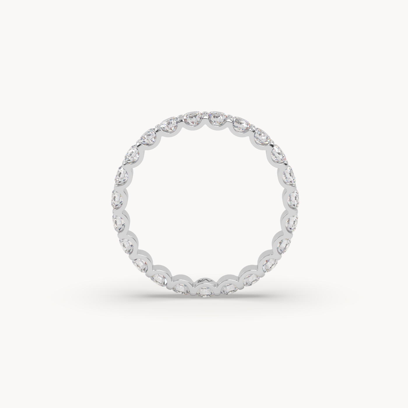 18k white gold  round cut diamond eternity ring – 1.5ct total