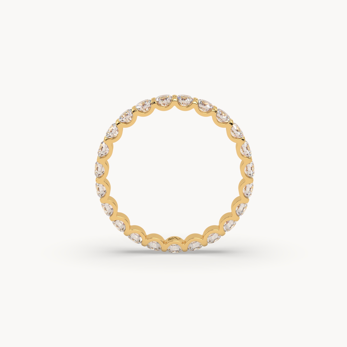 18k yellow gold  round cut diamond eternity ring – 1.5ct total