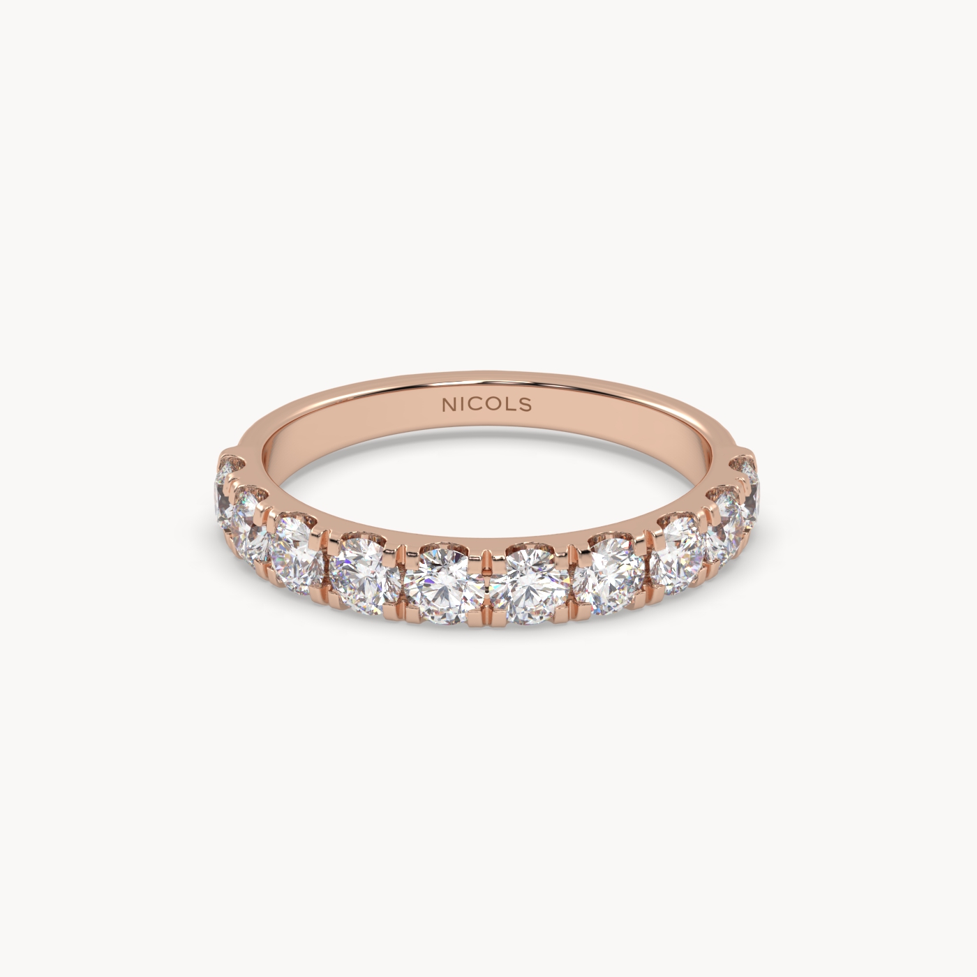 petite pavé half eternity ring round cut – 1ct total Photos & images