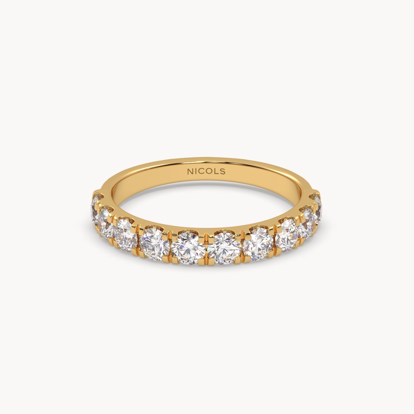 petite pavé half eternity ring round cut – 1ct total Photos & images