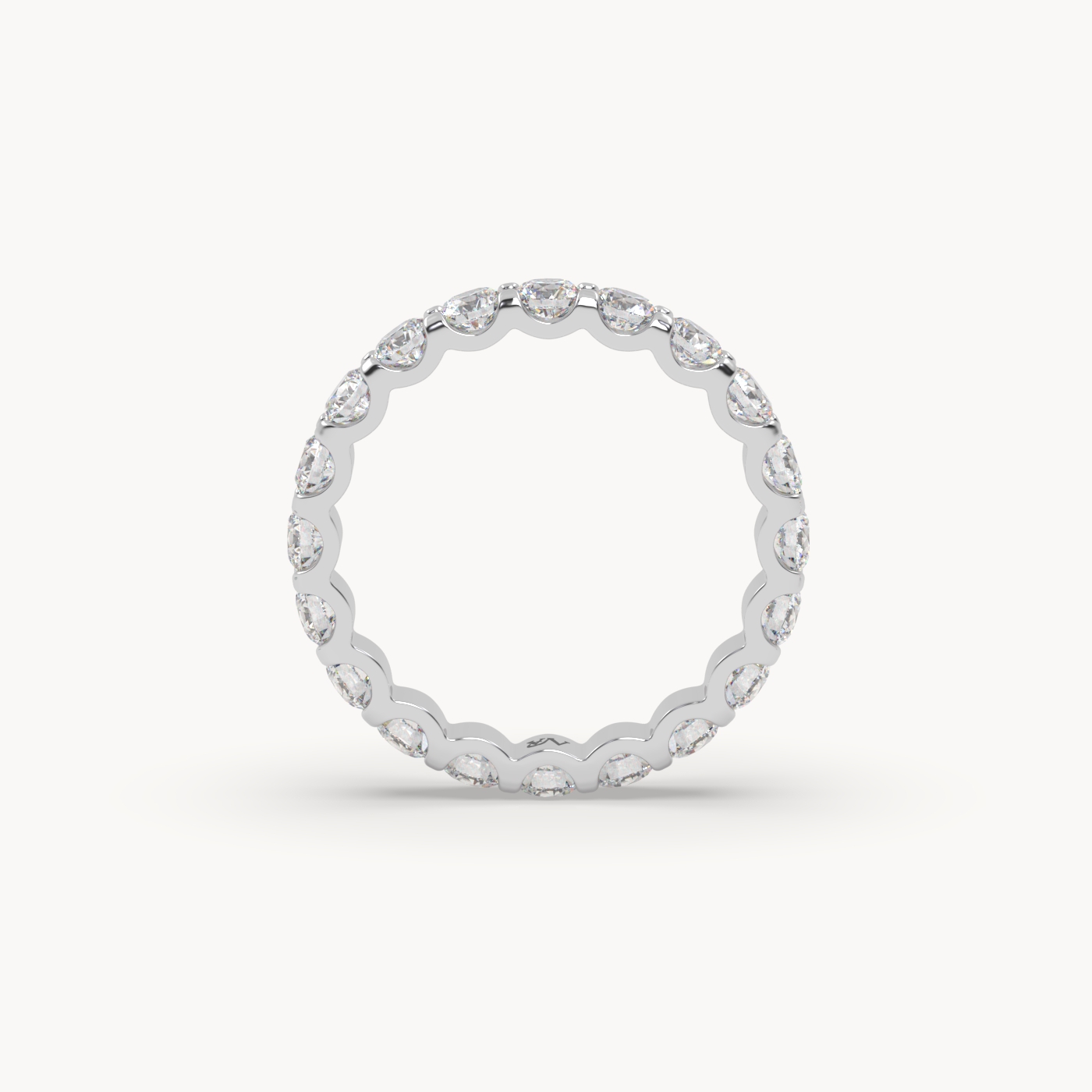 18k white gold  round cut diamond eternity ring – 2ct total
