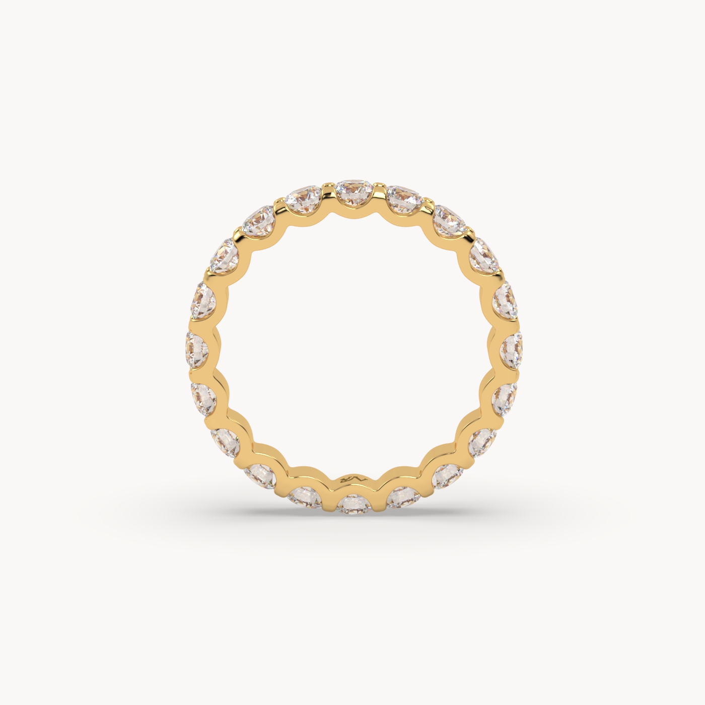 18k yellow gold  round cut diamond eternity ring – 2ct total