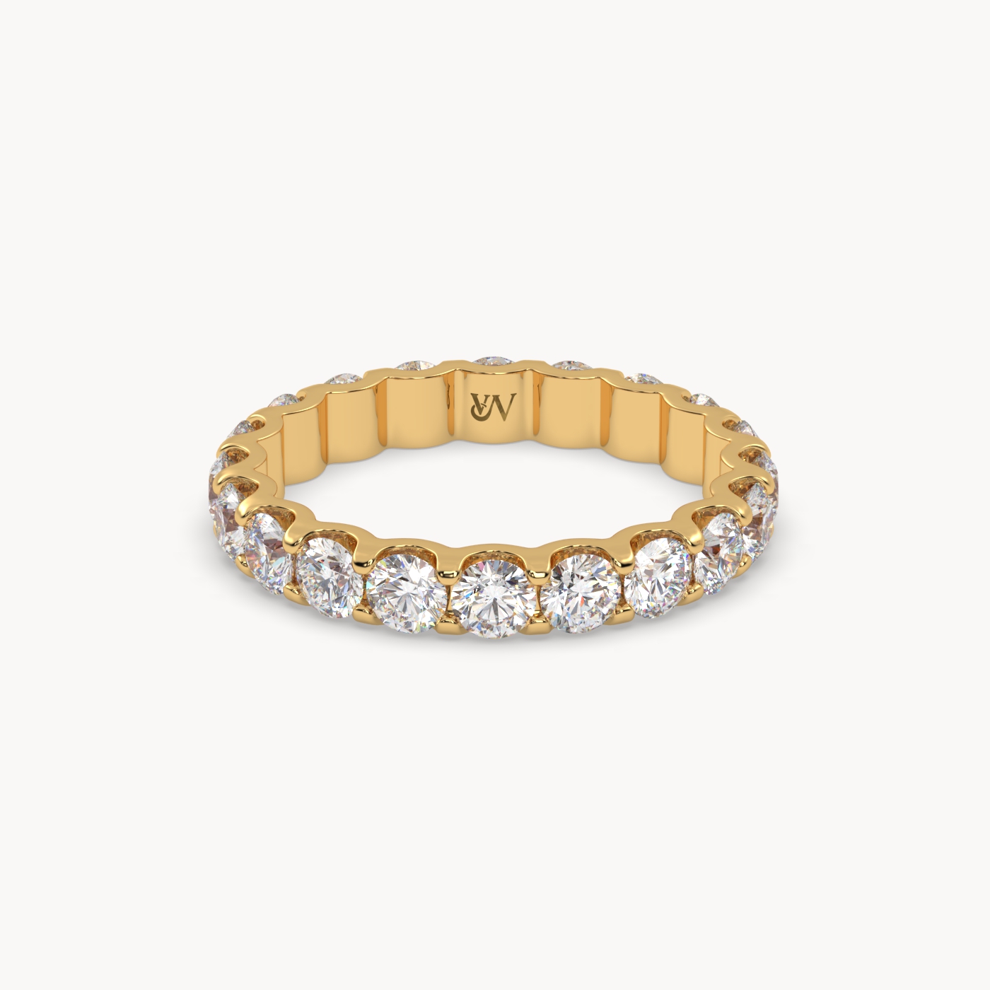 18k white gold  round cut diamond eternity ring – 2ct total Photos & images