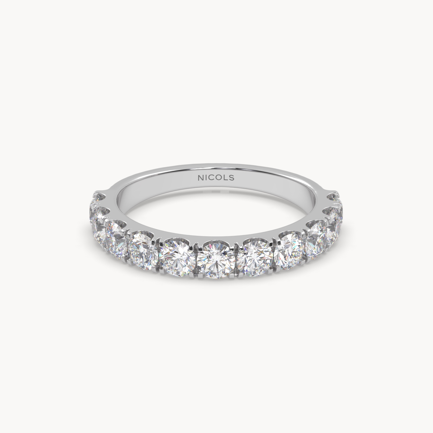 petite pavé half eternity ring round cut – 1.5ct total Photos & images