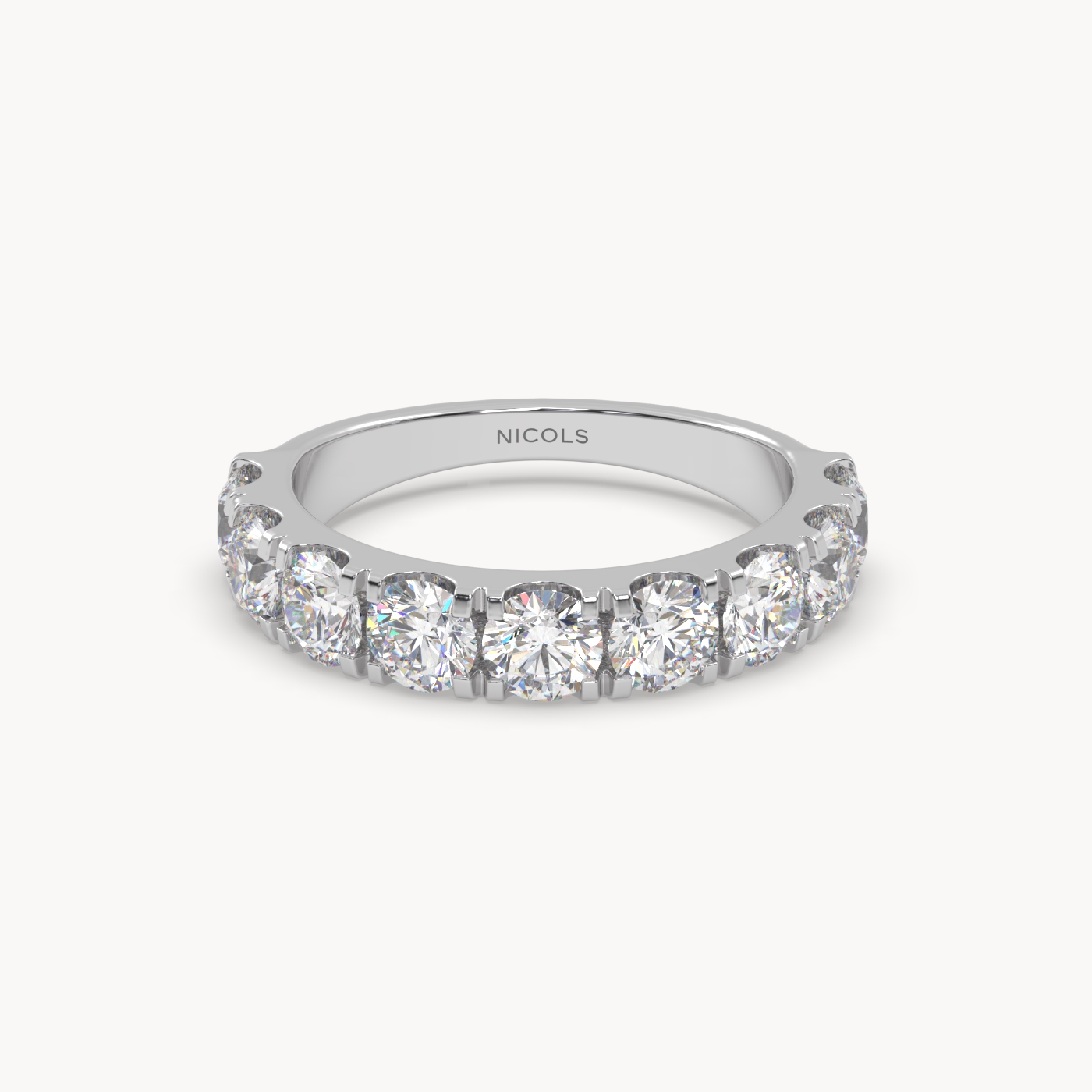 petite pavé half eternity ring round cut – 2ct total Photos & images