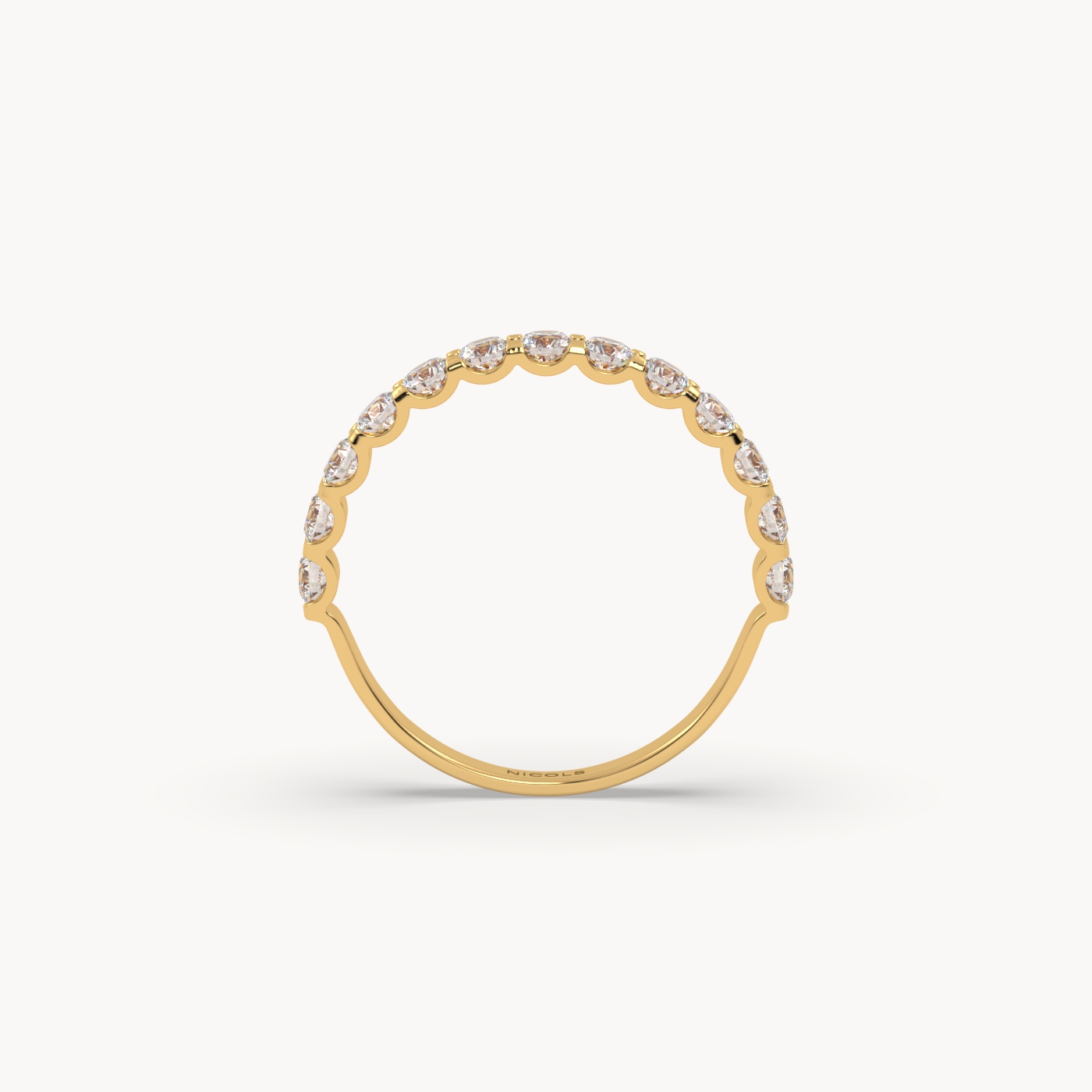 round cut half eternity ring – 0.70ct total
