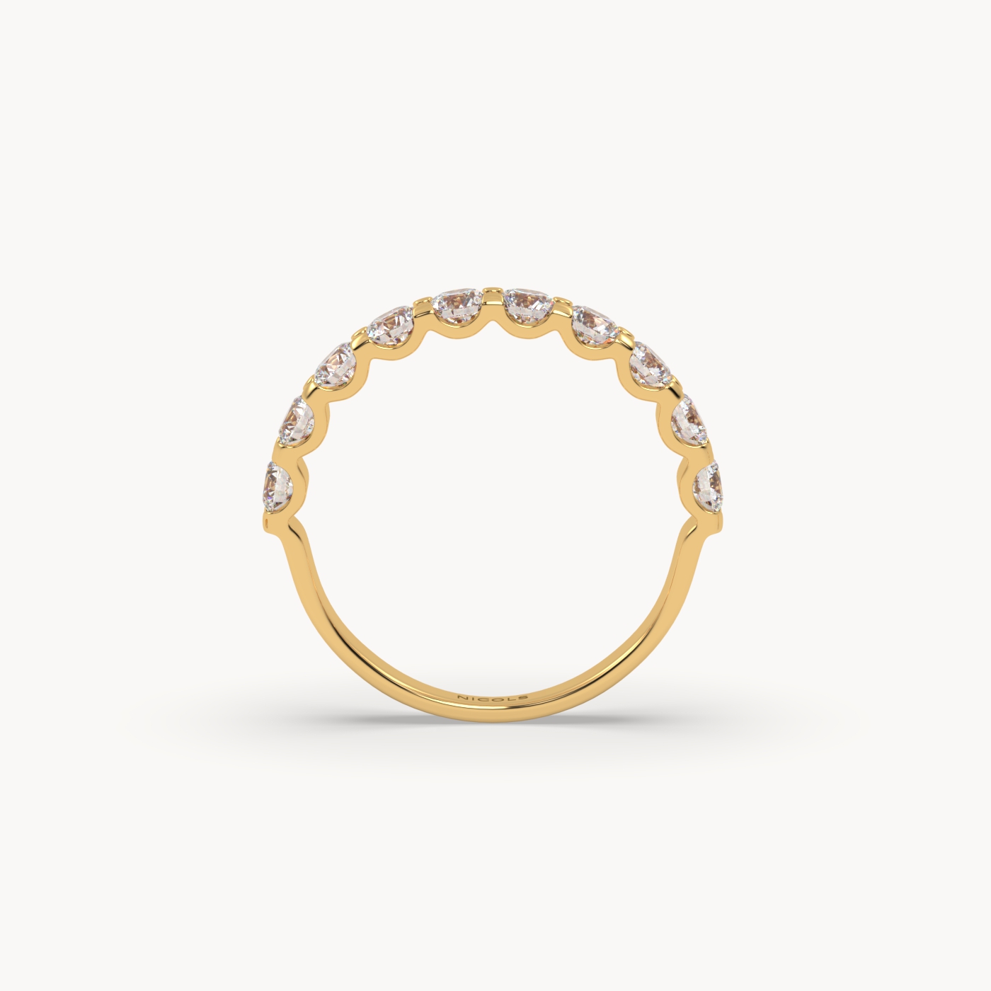 round cut half eternity ring – 1.00ct total