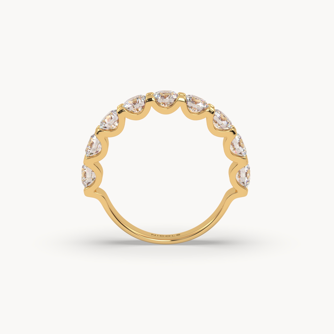 round cut half eternity ring – 2ct total