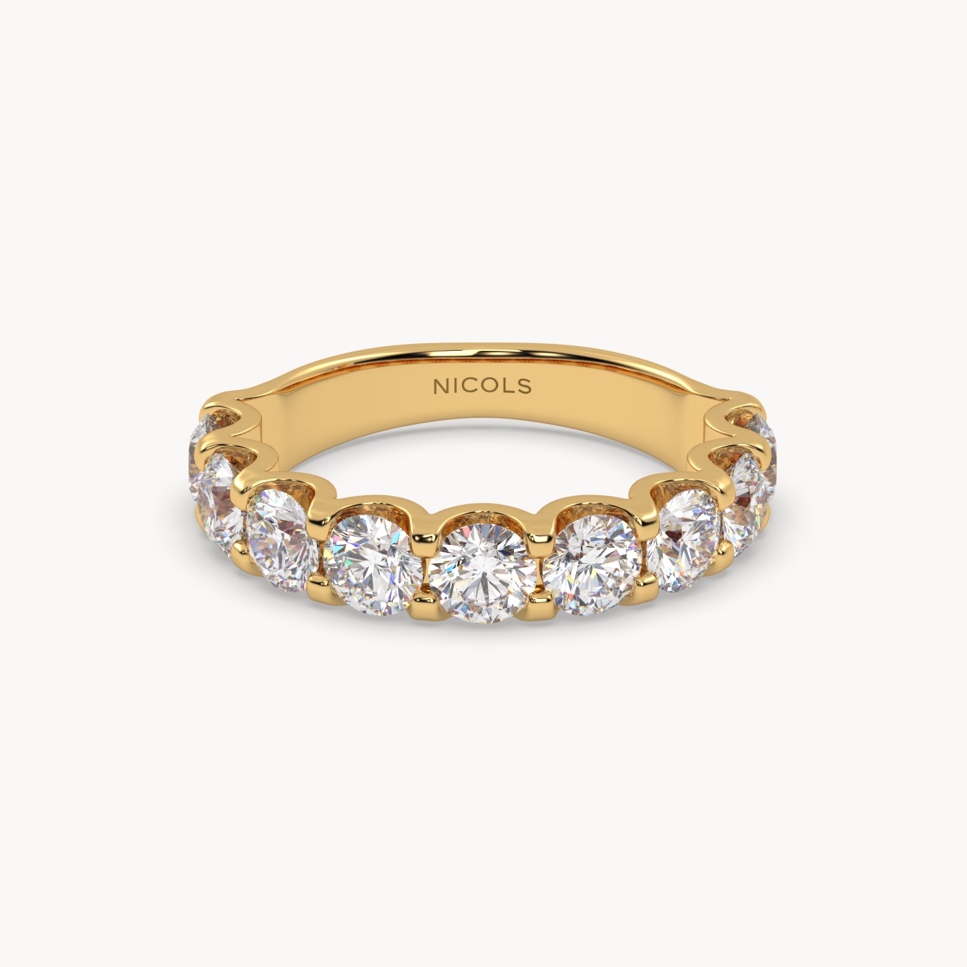 round cut half eternity ring – 2ct total Photos & images