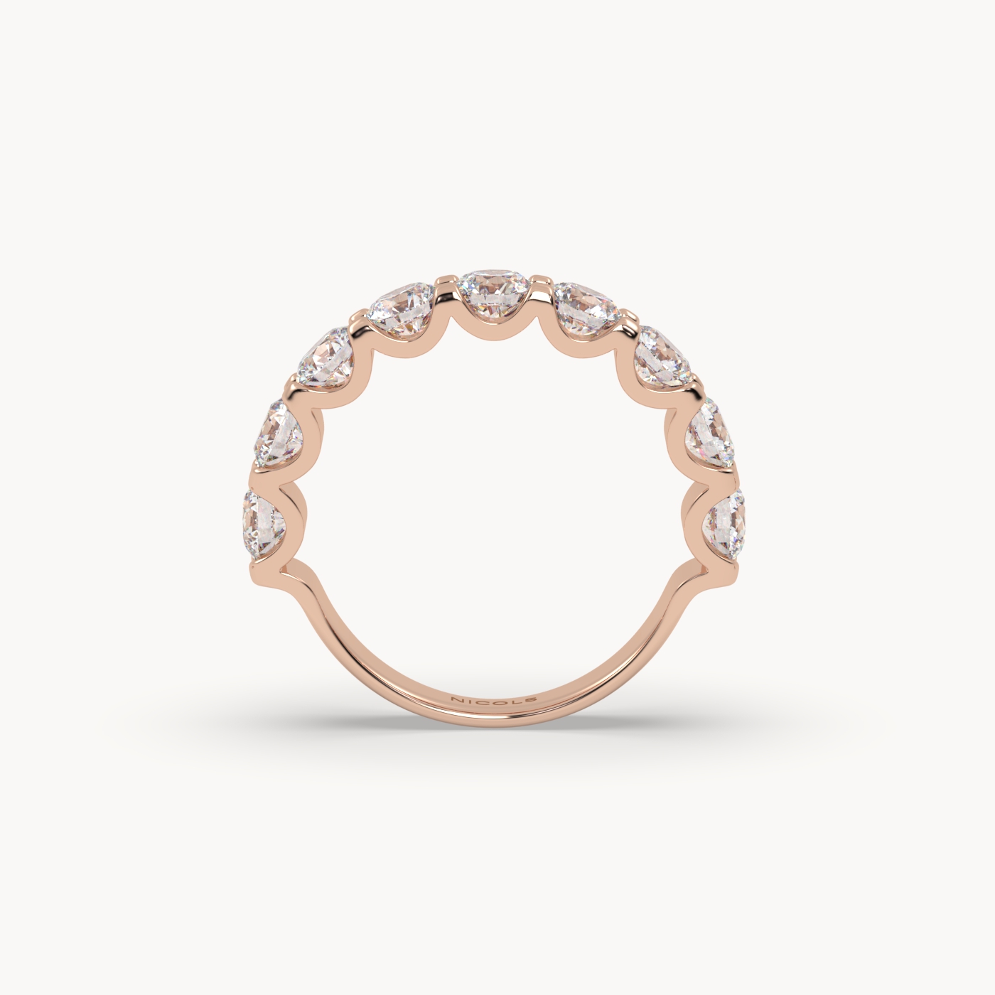 round cut half eternity ring – 2ct total