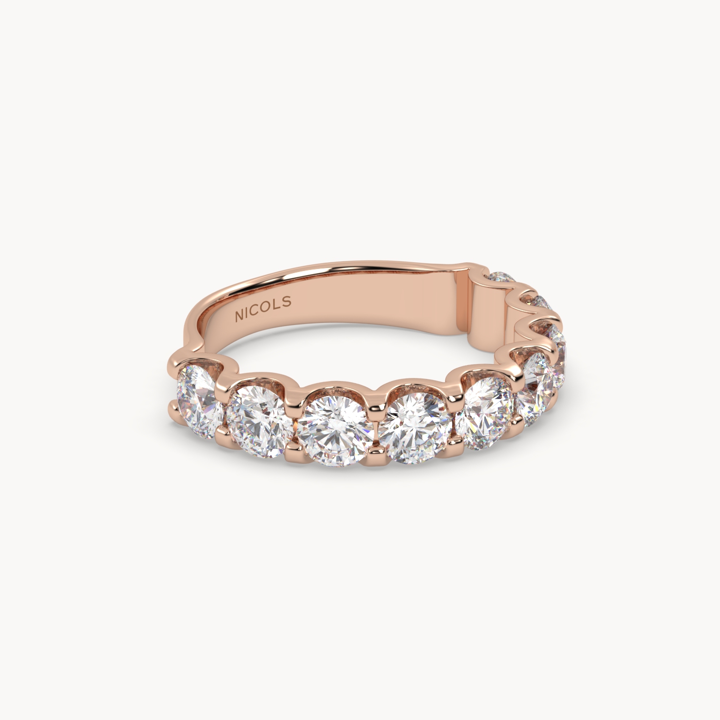 round cut half eternity ring – 2ct total
